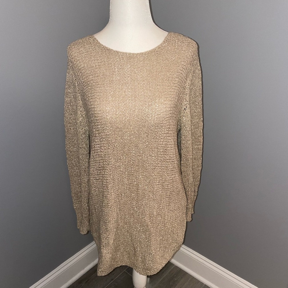KARL LAGERFELD Beige knit sweater size S